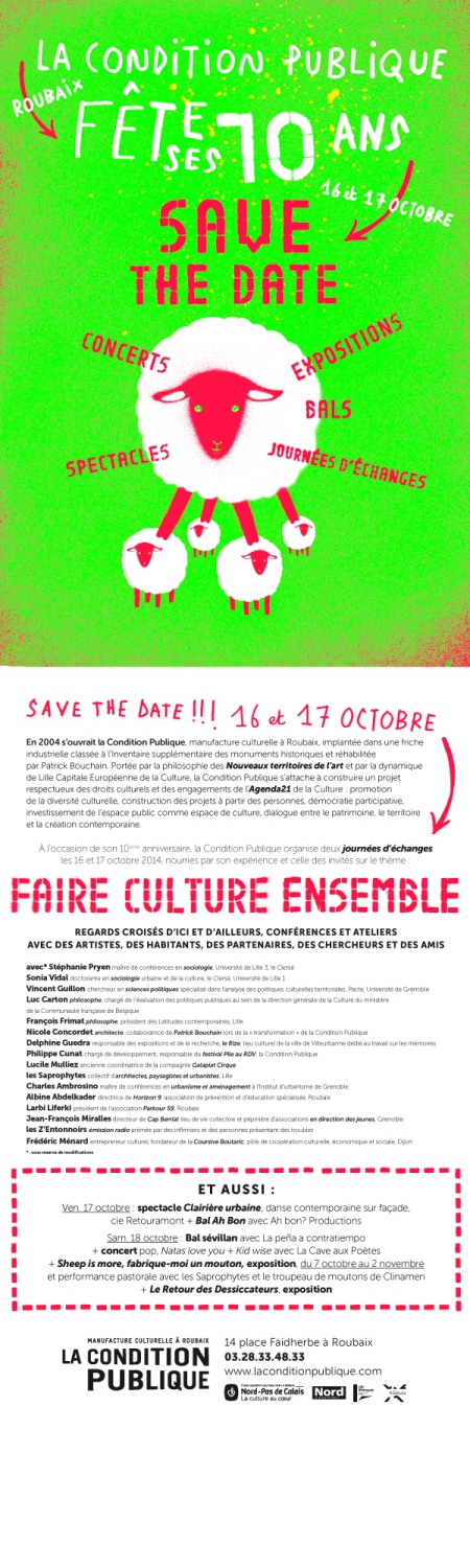 Faire culture ensemble - Save the date